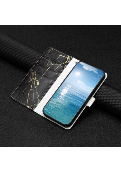 Google Piksel 7 Pro Manyetik Mermer Desen Tam Koruma Için Flip Case (Yurt Dışından)