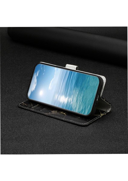 Google Piksel 7 Pro Manyetik Mermer Desen Tam Koruma Için Flip Case (Yurt Dışından)