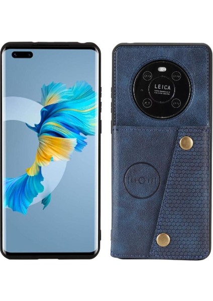 YH Mall Cüzdan Kılıf Huawei Mate 40 Pro 5g Buit Demir Kart Tutucu Darbeye (Yurt Dışından)