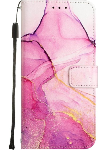 Tecno Camon 20 Pro 5g Mermer Desen Kickstand Pu Deri Cüzdan Için Kılıf (Yurt Dışından)