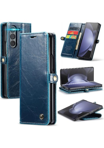 Samsung Galaxy Z Için Flip Case Fold 5 5g Kickstand Kart Tutucu Manyetik (Yurt Dışından)