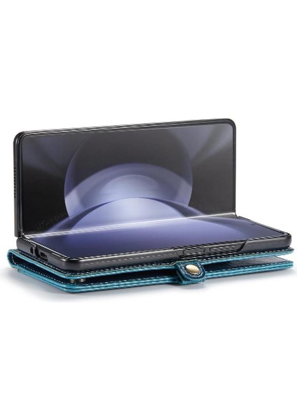 Samsung Galaxy Z Için Flip Case Fold 5 5g Kickstand Kart Tutucu Manyetik (Yurt Dışından)