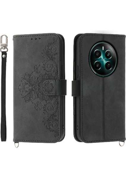 Realme 12 Artı Bileklik Çoklu Kredi Kartı Yuvaları Için Flip Case Kabartmalı (Yurt Dışından) indirimleri