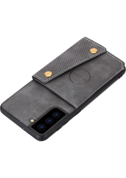 Samsung Galaxy S22 5g Kart Tutucu Kickstand Buit Için Cüzdan Kılıf Demir (Yurt Dışından)