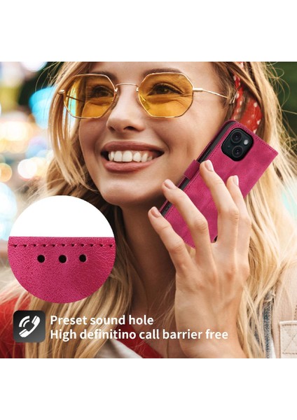 Iphone 15 Için Flip Case Darbeye Bileklik Kabartmalı Çoklu Kredi (Yurt Dışından) fırsatları