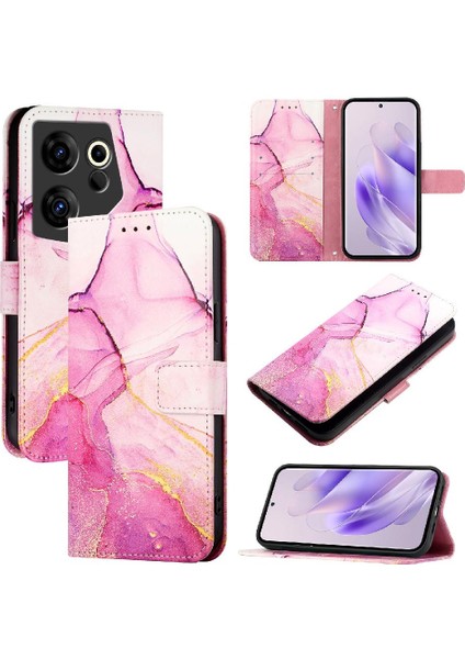 Tecno Camon 20 Premier 5g Kickstand Pu Deri Mermer Desen Için Kılıf (Yurt Dışından)