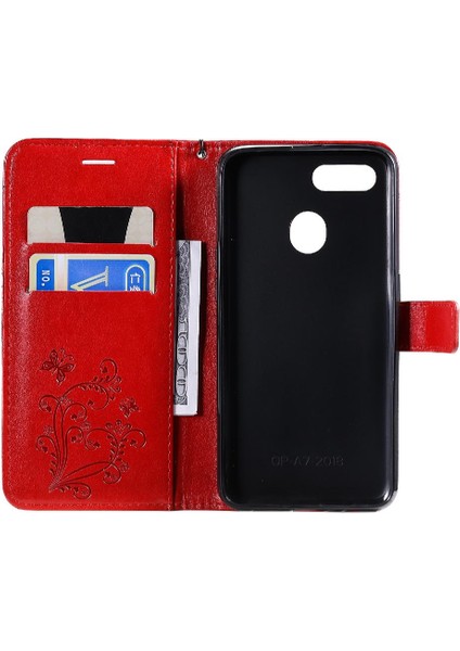 YH Mall Oppo A7 Için Flip CASE/A5S Flip Kickstand Kart Yuvası Standı ile Pu Deri (Yurt Dışından)