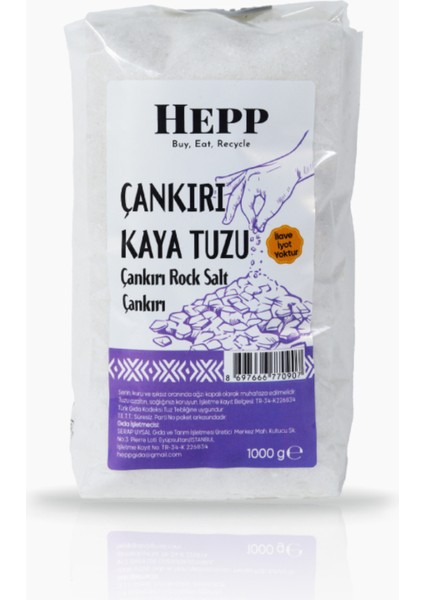 Çankırı Kaya Tuzu Öğütülmüş 1kg