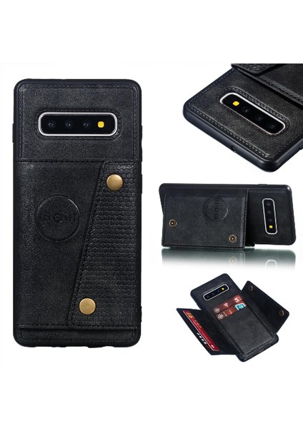 Cüzdan Kılıf Samsung Galaxy S10 Artı Kickstand Kart Tutucu Darbeye (Yurt Dışından)