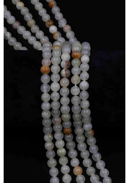 Yeşil Sarı Oniks Doğal Taş Dizi 6 Mm Küre Kesim