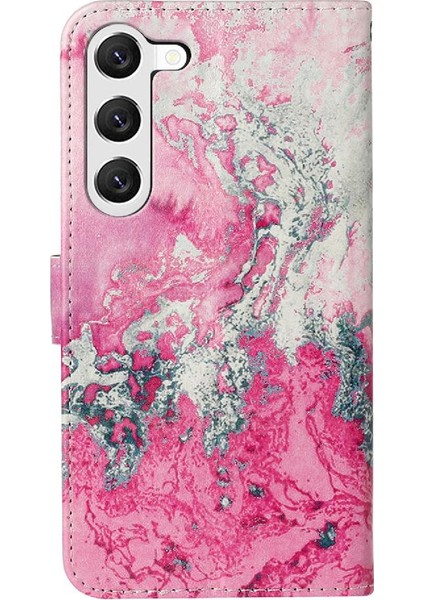 Samsung Galaxy S24 Manyetik Kart Yuvaları Tutucu Mermer Desen Için Flip Case (Yurt Dışından) fırsatları