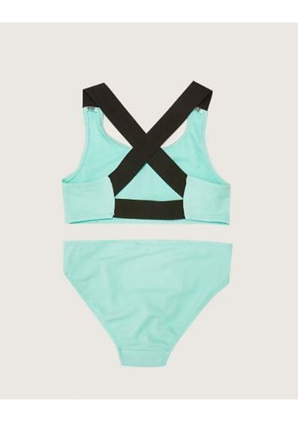 Yazı Baskılı Kız Çocuk Bikini Takım Db200773bt