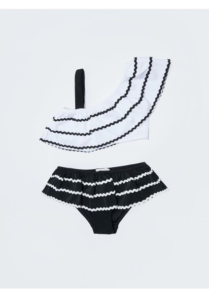 Sutaşı Detaylı Kız Çocuk Bikini Takım