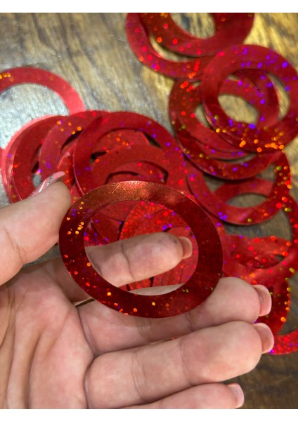 Çap 6 cm 50 Adet Lazer Kesim Simli Halka Delikli Pul Payet Çanta Pulu modelleri