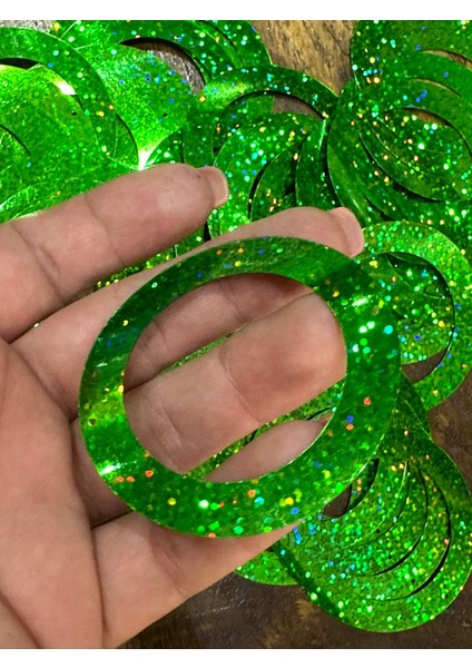 Çap 6 cm 50 Adet Lazer Kesim Simli Halka Delikli Pul Payet Çanta Pulu modelleri