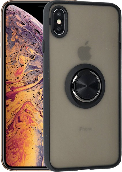 iPhone Xs Max Kılıf Yüzüklü Kamera Koruyuculu