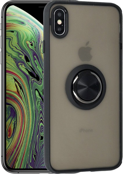 iPhone Xs Kılıf Yüzüklü Kamera Koruyuculu