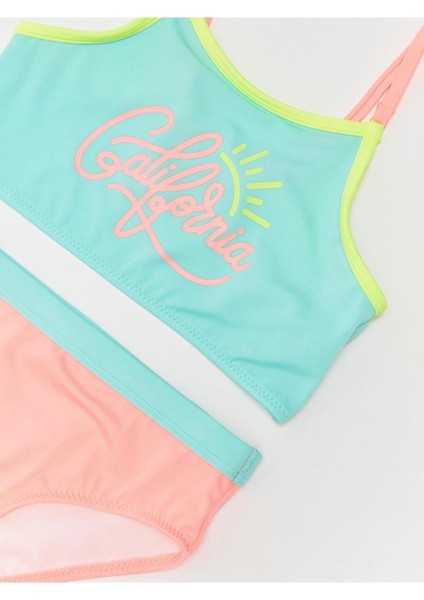 Baskılı kız çocuk bikini takım