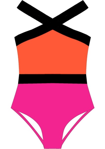 Pembe-turuncu Kız Çocuk Mayo Db200703cm