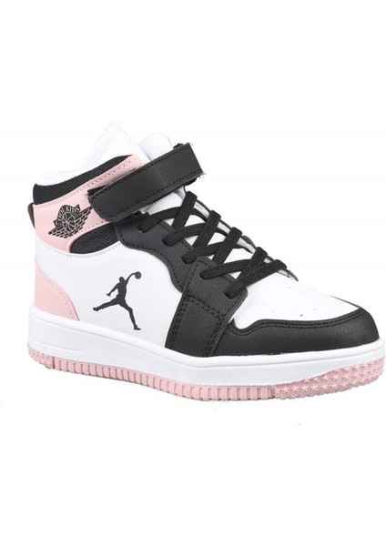 Haykat Boğazlı Siyah Pembe Çocuk Sneakers