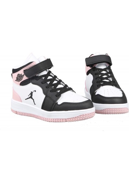 Haykat Boğazlı Siyah Pembe Çocuk Sneakers