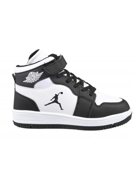 Haykat Boğazlı Siyah-Beyaz Çocuk Sneakers