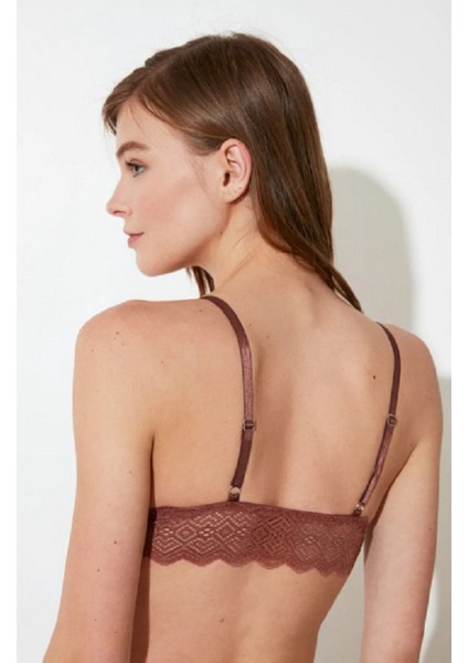 KAHVERENGİ DEKOLTESİ DANTEL DETAYLI MİCRO BRALET DS200475BR fırsatları