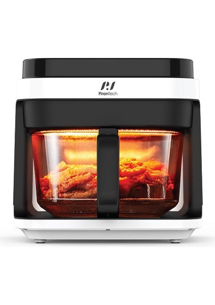 Sağlıklı Cam Hazne, Dokunmatik Kontrollü, Çift Kulp, Kolay Temizlenen Airfryer & Fritöz 1200W
