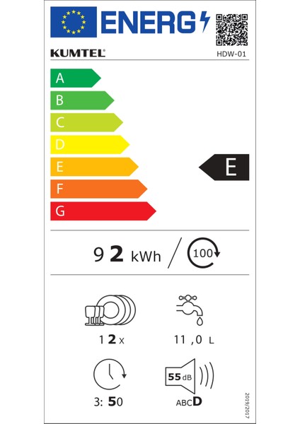 Hdw-01 4 Programlı E Enerji Sınıfı Bulaşık Makinesi