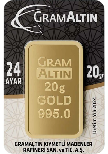 20 gr 24 Ayar 995 Milyem Gram Altın