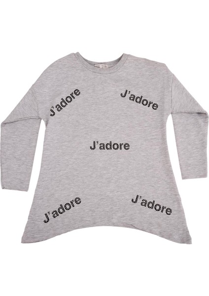 Baskılı Uzun Kollu Bisiklet Yaka Tunik