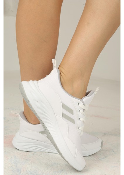 Kadın Bağcıklı Spor Sneaker-Beyaz modelleri