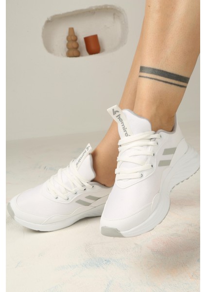 Kadın Bağcıklı Spor Sneaker-Beyaz indirimleri