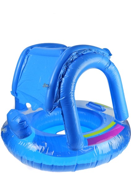 Çocuk Gölgeliği Deniz Havuz Gölgeliği 72*22 cm Yaş Mavi Pompa Set