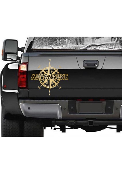 Adventure Pusula 4x4 Offroad Kamp Avcı Araba Oto Karavan Sticker 00052