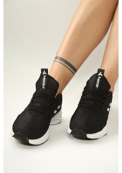 Kadın Bağcıklı Spor Sneaker-Siyah-Beyaz modelleri