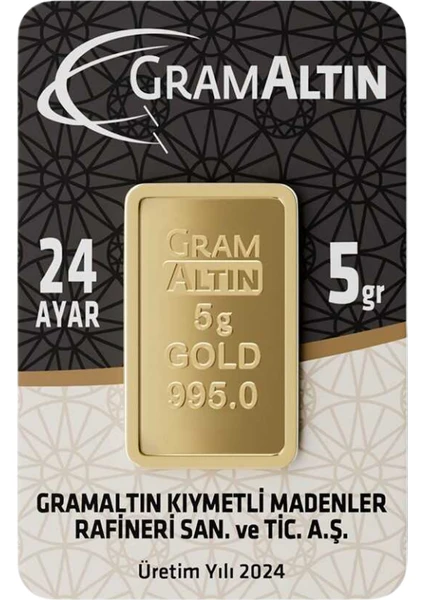 5 gr 24 Ayar 995 Milyem Gram Altın