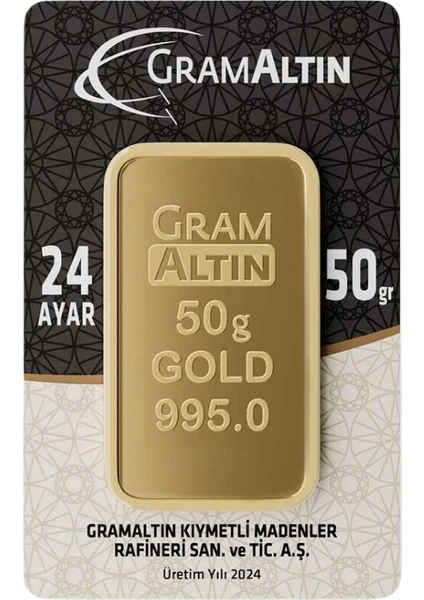 50 gr 24 Ayar 995 Milyem Gram Altın