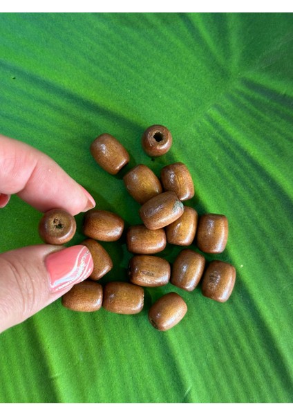 1.5 cm 20 Adet Ahşap Bambu Tombul Takı Boncuğu fiyatları