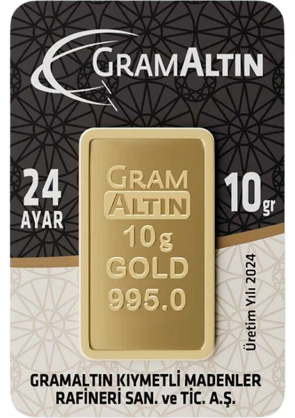 10 gr 24 Ayar 995 Milyem Gram Altın