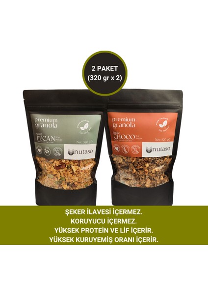 Pecan Granola 320 Gr, Choco Granola 320 gr