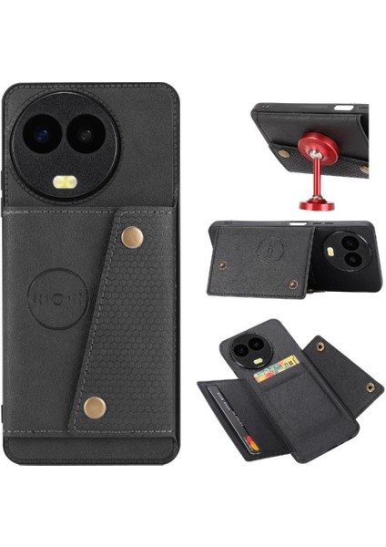 Realme 11 Kickstand Kart Tutucu Buit Için Cüzdan Durumda Demir Darbeye Dayanıklı (Yurt Dışından)