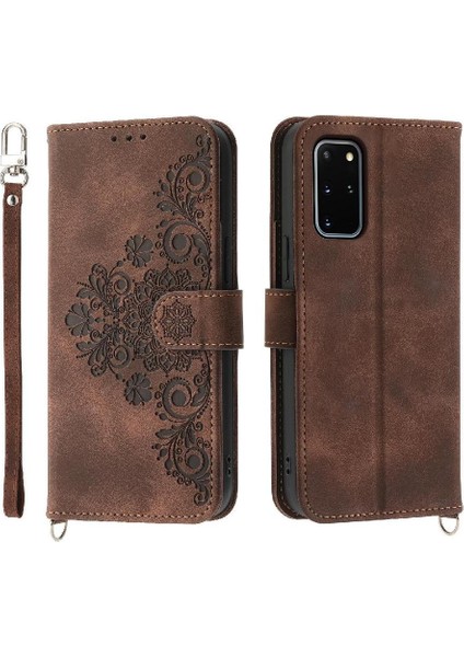 Samsung Galaxy S20 Artı Darbeye Bileklik Kabartmalı Kredi Için Flip Case (Yurt Dışından)