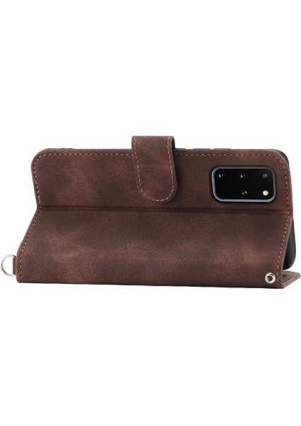 Samsung Galaxy S20 Artı Darbeye Bileklik Kabartmalı Kredi Için Flip Case (Yurt Dışından)