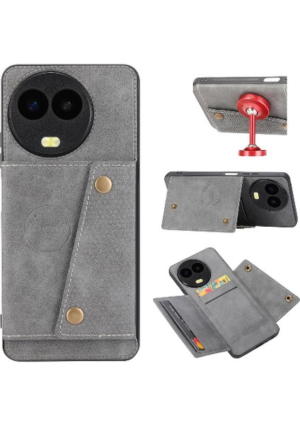 Realme 11 Kickstand Kart Tutucu Buit Için Cüzdan Durumda Demir Darbeye Dayanıklı (Yurt Dışından)