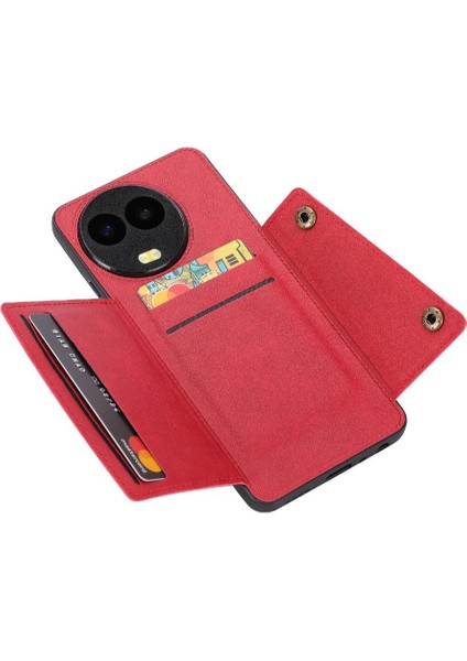 Realme 11 Kickstand Kart Tutucu Buit Için Cüzdan Durumda Demir Darbeye Dayanıklı (Yurt Dışından)