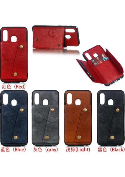 Cüzdan Kılıf Için Huawei P20 Lite Buit Demir Kickstand Kart Tutucu Cüzdan (Yurt Dışından) fırsatları