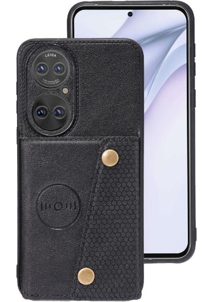 Cüzdan Kılıf Huawei P50E Darbeye Koruyucu Buit Demir Cüzdan Kılıf (Yurt Dışından)