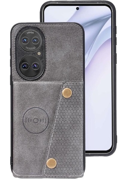 Cüzdan Kılıf Huawei P50E Darbeye Koruyucu Buit Demir Cüzdan Kılıf (Yurt Dışından)