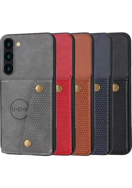 Samsung Galaxy S23 Buit Için Cüzdan Kılıf Demir Cüzdan Kılıf Kickstand Kart (Yurt Dışından)